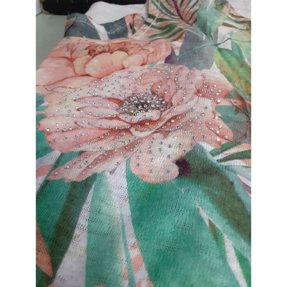 SJS Women's Short Sleeve Shirt Size 2x Floral Print - Picture 9 of 9